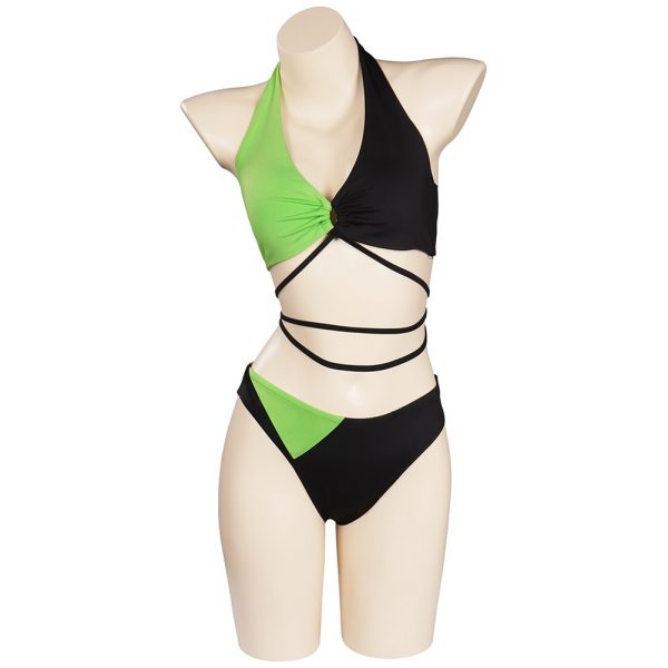 Kim Shego Swimsuit Cosplay Costume Two Piece Swimwear Outfits Halloween Carnival Suit - Shego Costume
